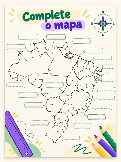 Atividade Complete o mapa